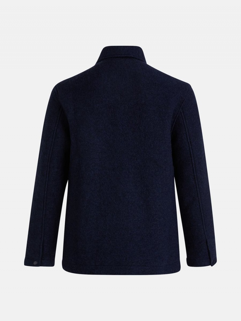 Peak Performance Wool Men's Shirt Navy | AMS94-698